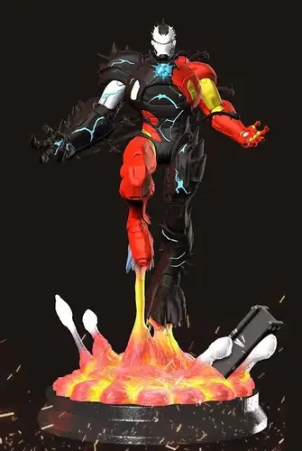 Marvel Iron Man Venomized Stl/obj Para Impresión 3d