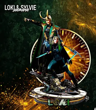Marvel Loki &amp; Sylvie Diorama W Archivos Stl Obj Impresión 3d
