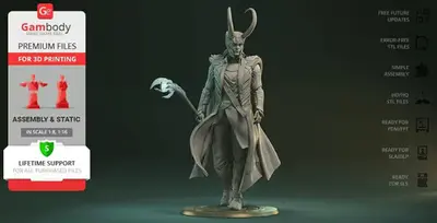 Marvel Loki Scepter Gambody Archivos Stl Obj Impresión 3d