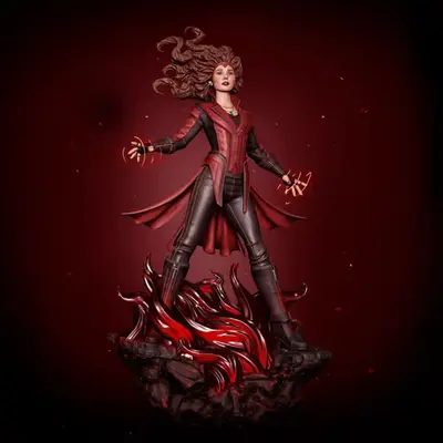Marvel Scarlet Witch Wanda Stl/obj Para Impresión 3d