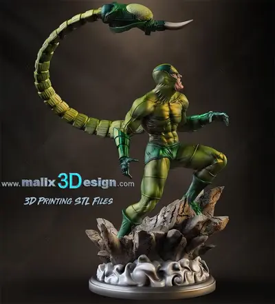 Marvel Scorpion Archivo Stl Para Impresion 3D
