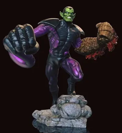 Marvel Super Skrull F4 Stl/obj Para Impresión 3d