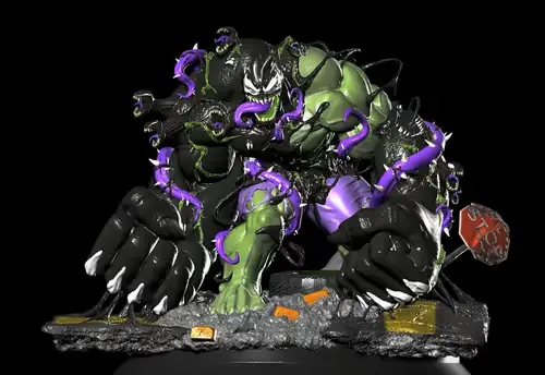 Marvel Venom Hulk Stl/obj Para Impresión 3d