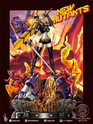 Marvel X-men Magik New Mutants 4x1 Stl/obj Para Impresión 3d