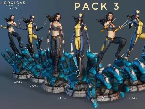 Marvel X-men X23 - Pack Stl/obj Para Impresión 3d