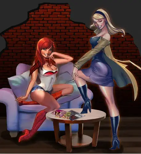 Mary Jane And Gwen Stacy Stl/obj Para Impresión 3d
