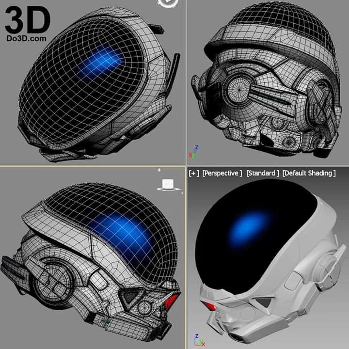 Mass Effect Ryder Helmet Archivo STL Impresión 3D