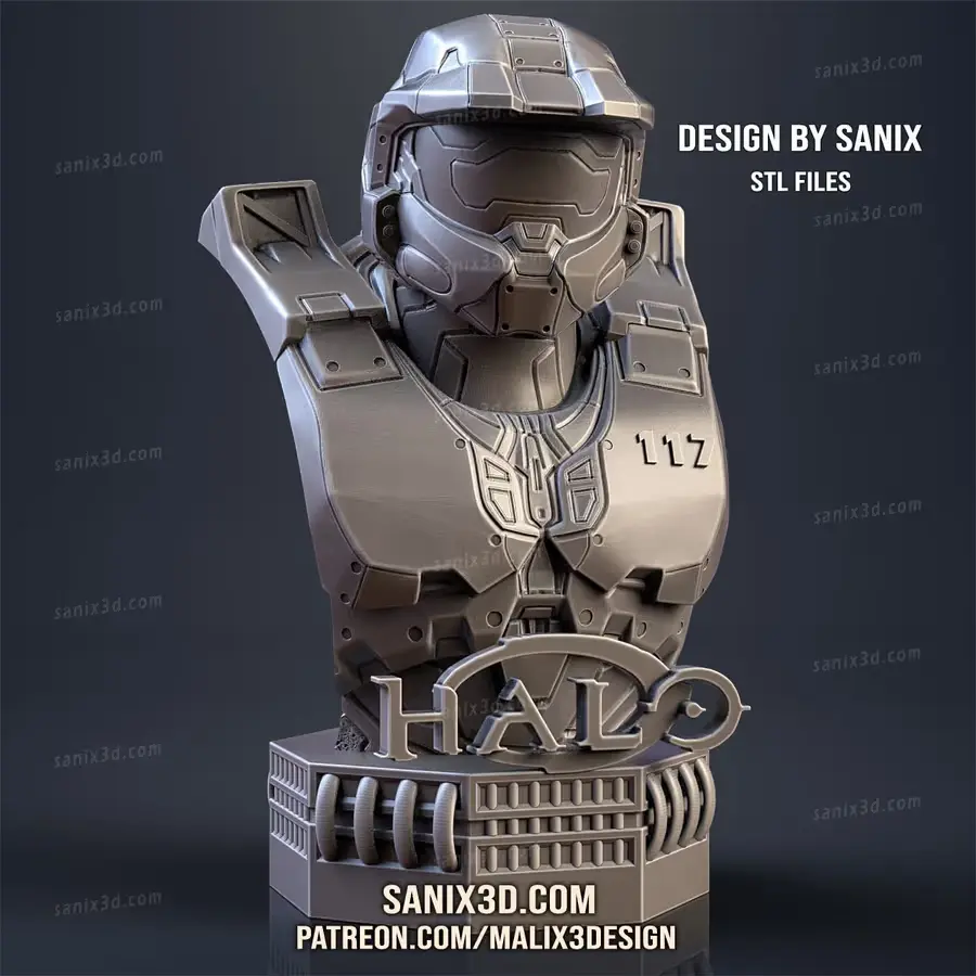 Master Chief Busto Archivo Stl Para Impresion 3D