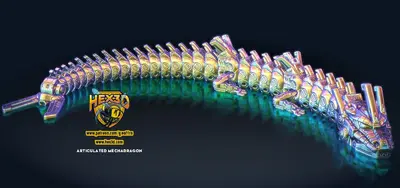 Mechadragon Curvado Archivo Stl Obj Para Impresion 3D