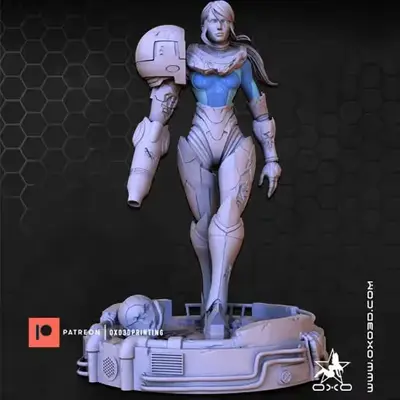 Metroid Samus Aran Archivo Stl Para Impresion 3D