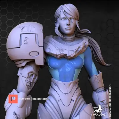 Metroid Samus Aran Armadura Archivo Stl Para Impresion 3D