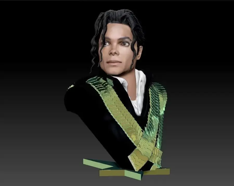 Michael Jackson Busto Archivo Stl Para Impresion 3D