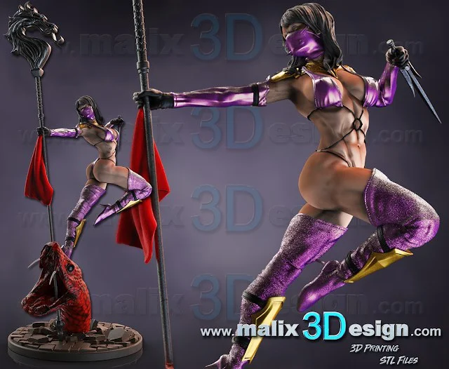 Mileena Sanix Archivo STL Impresión 3D