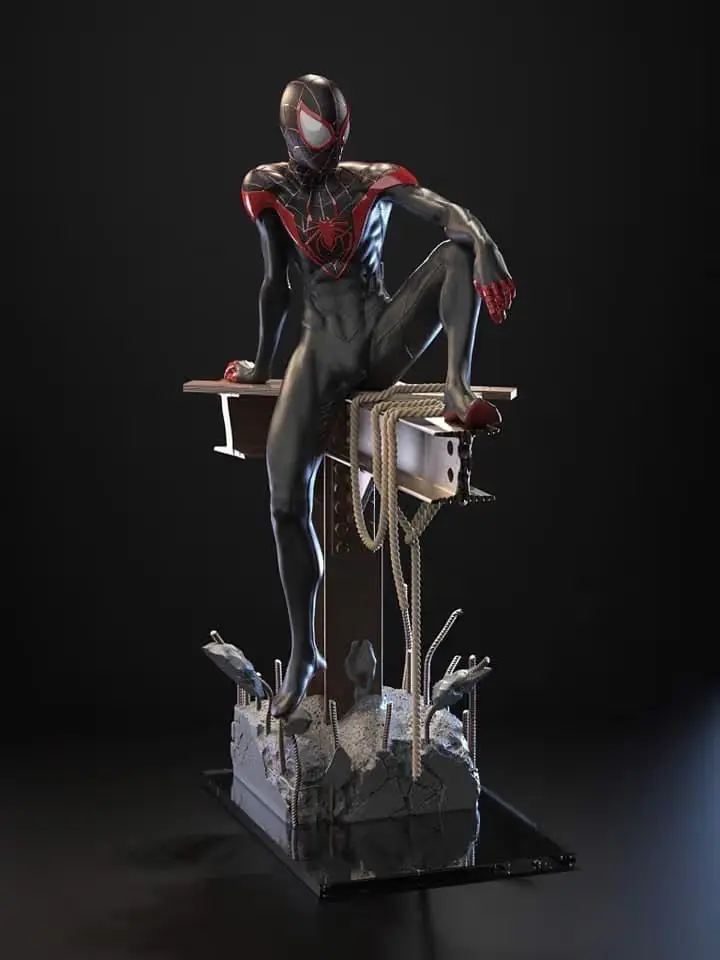 Miles Morales Spiderman Archivo STL OBJ para Impresion 3D