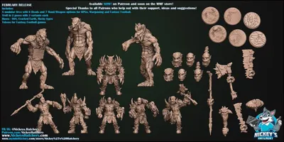 Miniatures Gnolls March Archivo STL Impresión 3D