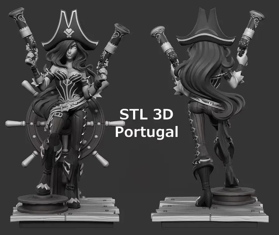 Miss Fortune Archivo Stl Obj Para Impresion 3D
