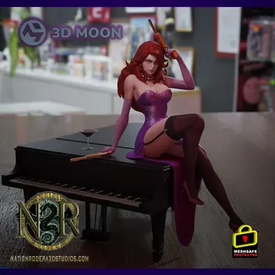 Miss Fortune On Piano Archivo Stl Para Impresion 3D