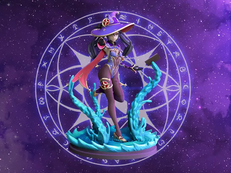 Mona Genshin Impact Archivo Stl Para Impresion 3D