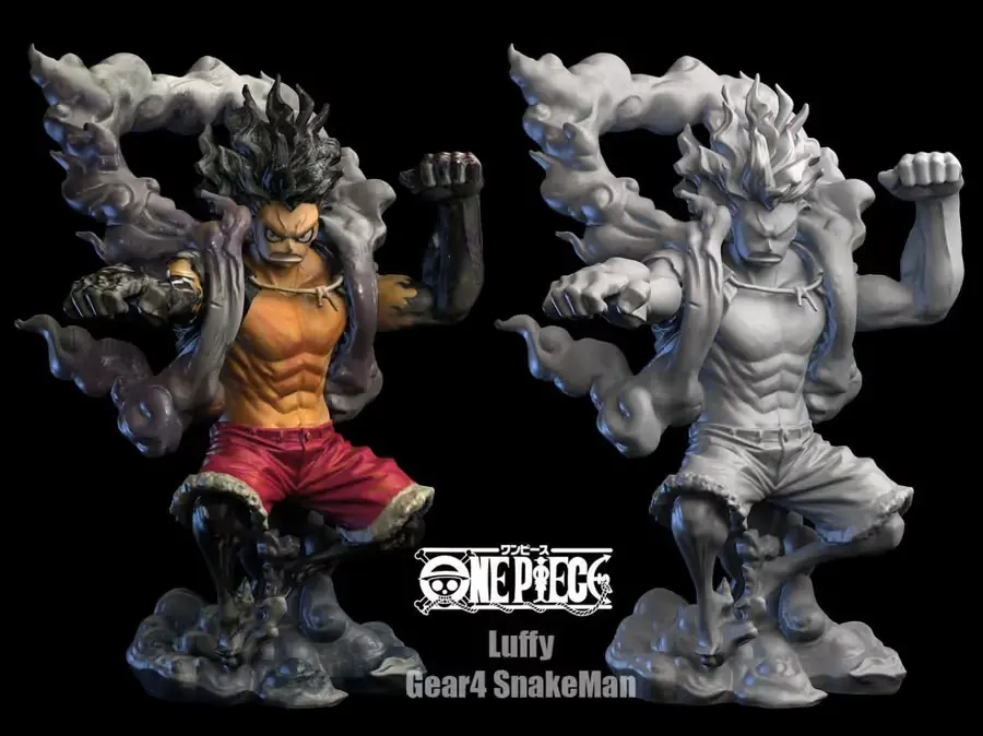 Monkey D Luffy Snake Archivo Stl Obj Para Impresion 3D