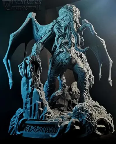 Monstruo Cthulhu Lovecraft Archivo STL OBJ para Impresion 3D