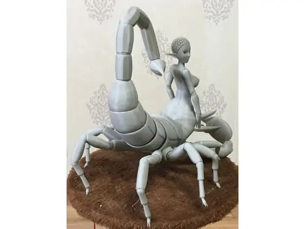Monstruo Híbrido Escorpión Archivo Stl Obj Para Impresion 3D