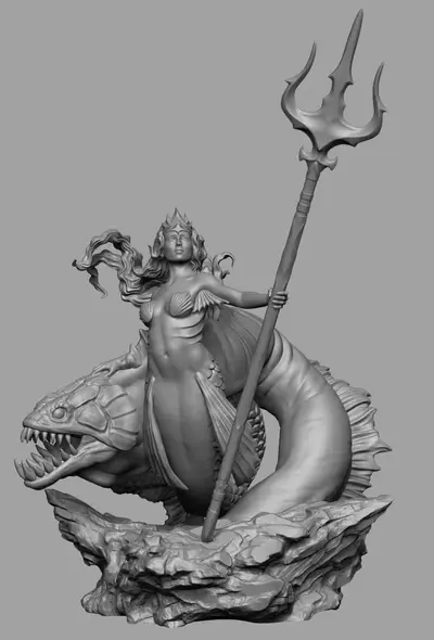 Moray Queen Archivo Stl Obj Para Impresion 3D