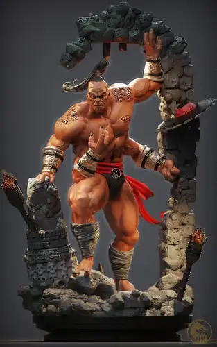 Mortal Kombat Goro Diorama Archivo Stl Para Impresión 3d