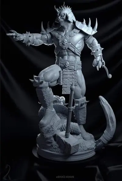 Mortal Kombat Shao Kahn Archivo STL OBJ para Impresion 3D