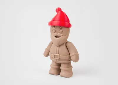 Movable Gingerbread Santa Claus Archivo STL Impresión 3D