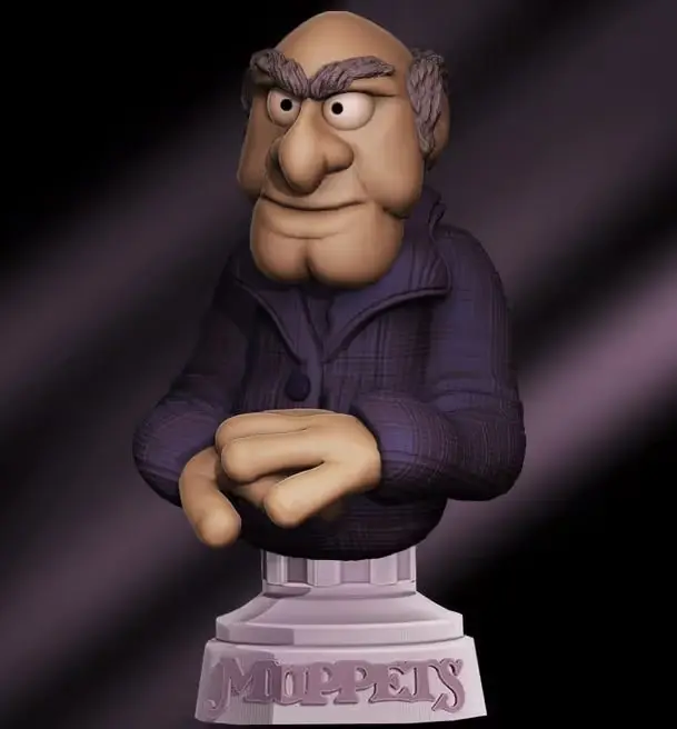 Muppets Waldorf Busto Archivo Stl Para Impresion 3D