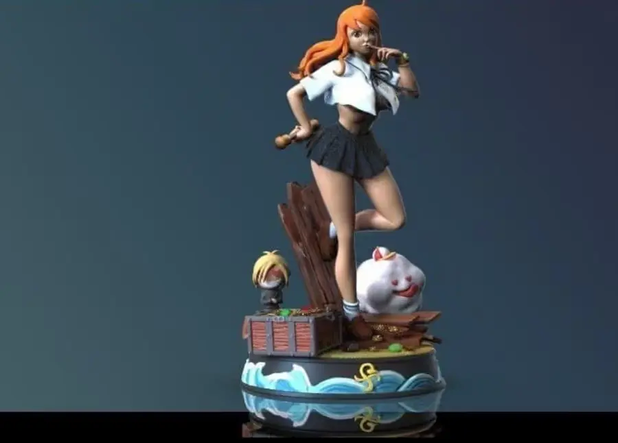 Nami Y Mini Sanji One Piece Archivo Stl Para Impresion 3D