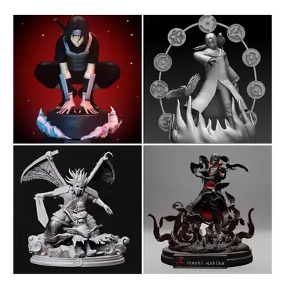 Naruto Itachi  X4 Archivos Stl/obj Para Impresión 3d