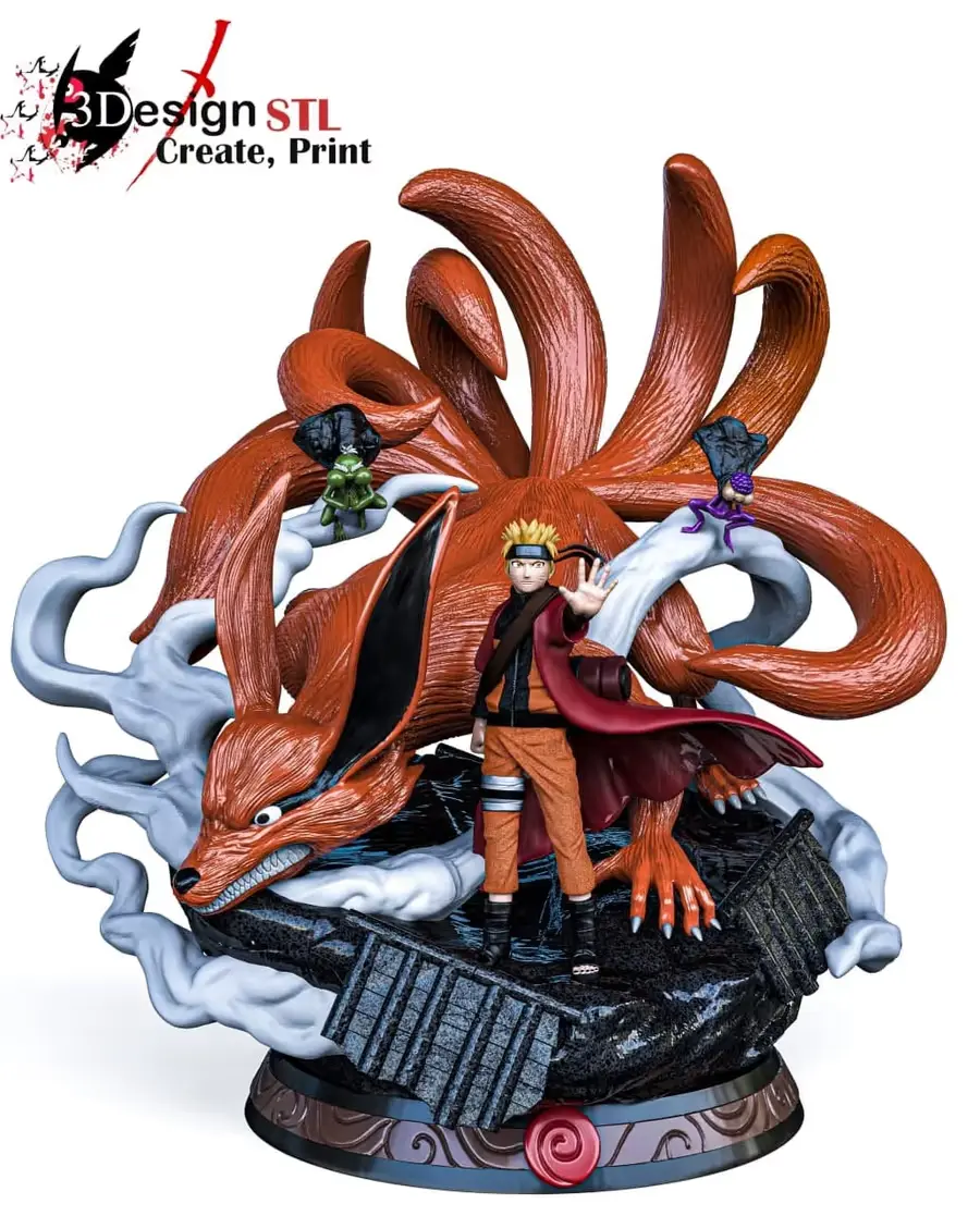Naruto Kyubii Archivo Stl Para Impresion 3D