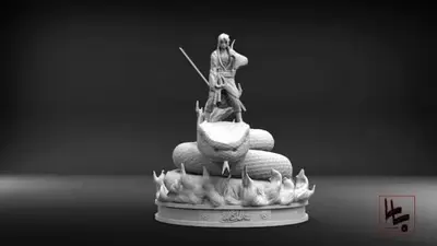 Naruto Orochimaru Archivo Stl Obj Para Impresion 3D