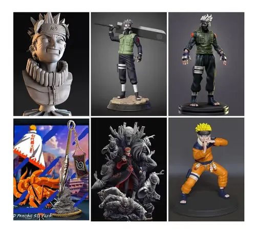 Naruto Pack 2 X 6 Archivo Stl Para Impresión 3d