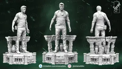 Nathan Drake Archivo Stl Para Impresion 3D