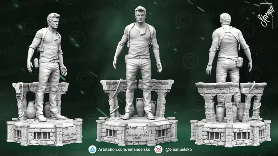 Nathan Drake Archivo Stl Para Impresion 3D