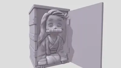 Nezuko Caja Archivo Stl Para Impresion 3D