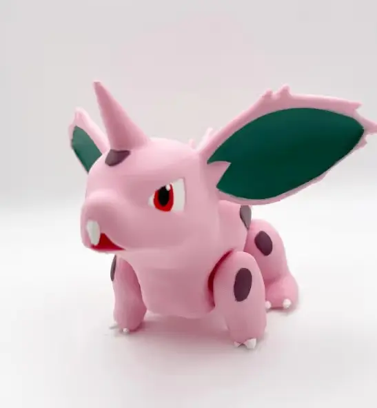 Nidoran Pokemon Articulado Archivo Stl Obj Para Impresion 3D