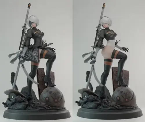 Nier Automata 2b Rubim Archivos Stl Para Impresión 3d