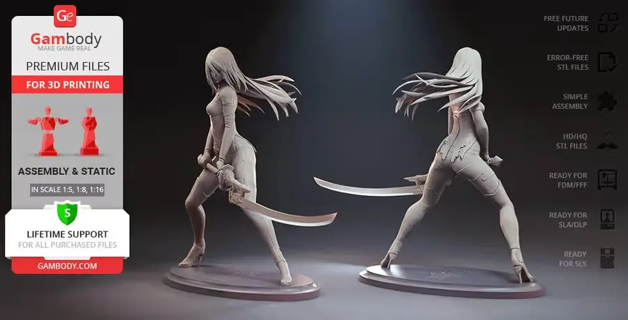 Nier Yorha Automata A2 Archivo Stl Para Impresion 3D