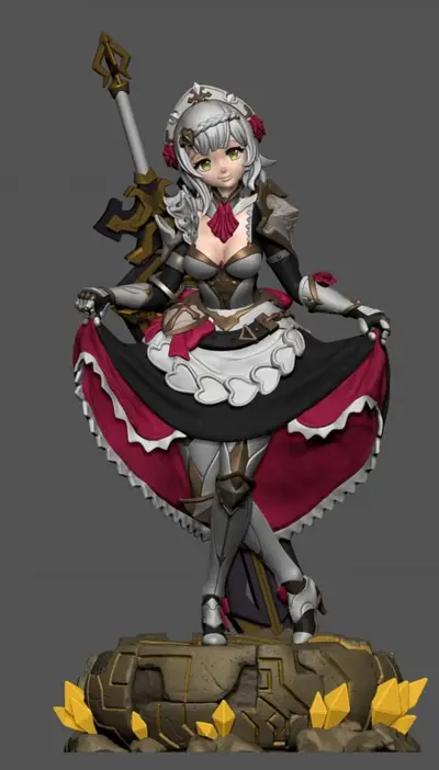 Noelle Genshin Impact Archivo Stl Para Impresion 3D