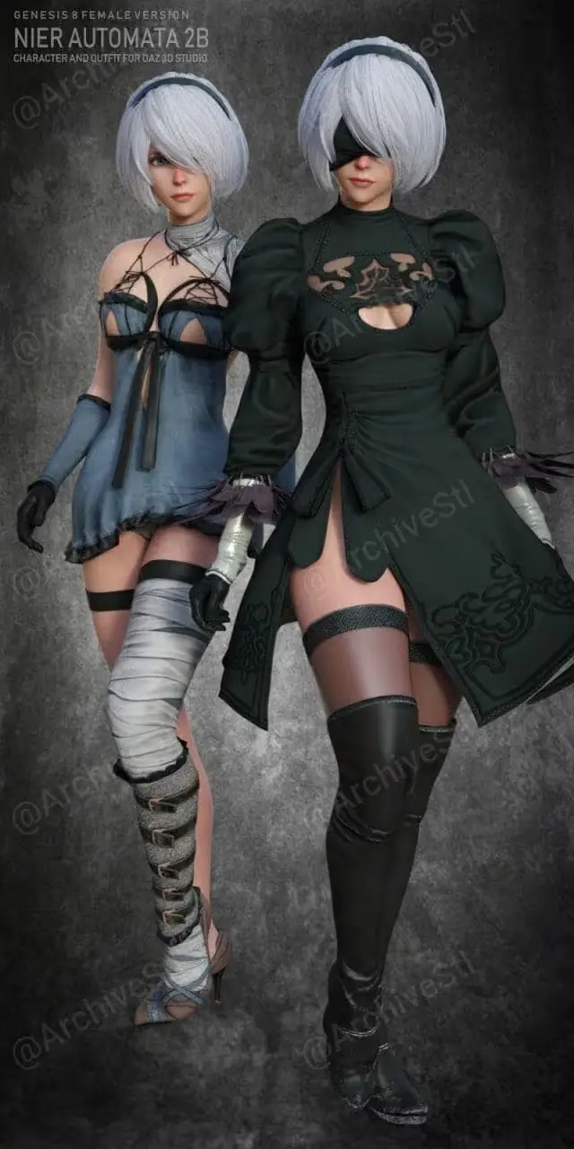 Nr Nier Automata 2B Archivo Stl Para Impresion 3D