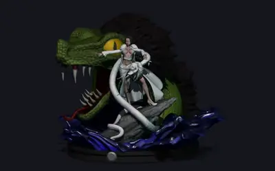 One Piece Boa Hanckock Big Archivos Stl Impresion 3d