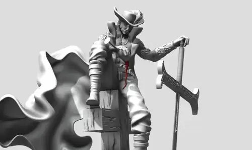 One Piece Dracule Mihawk Hr Archivo Stl Para Impresión 3d