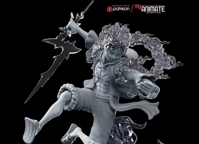 One Piece Luffy Nika Archivo Stl Para Impresion 3D