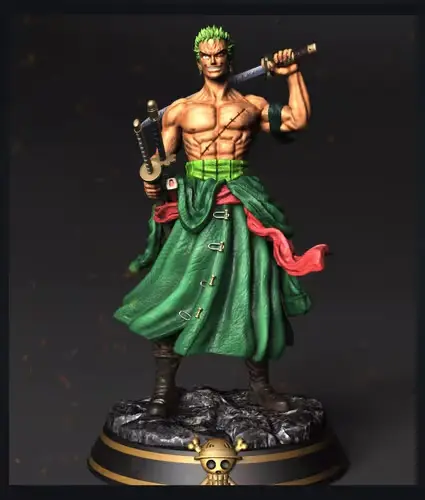 One Piece Roronoa Zoro Stl/obj Para Impresión 3d