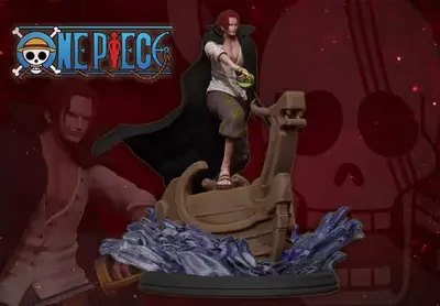 One Piece Shanks Bote Stl/obj Para Impresión 3d