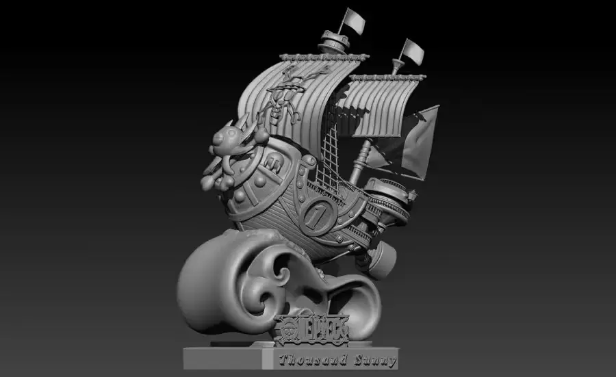 One Piece Thousy Sunny Archivo Stl Para Impresion 3D