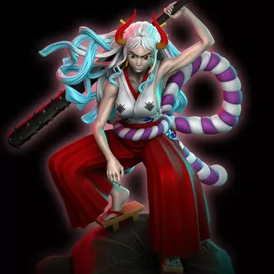 One Piece Yamato Archivo Stl Para Impresión 3d